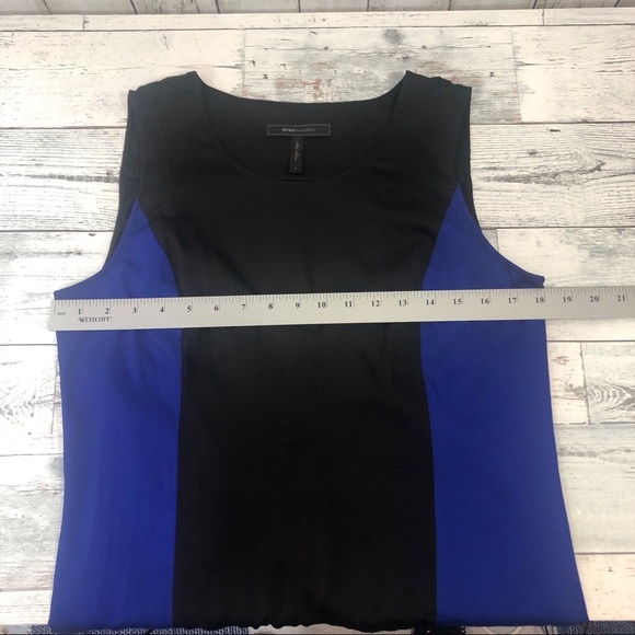 BCBGMAXAZRIA Dafina Black/Blue Color Block Dress S - Picture 5 of 9